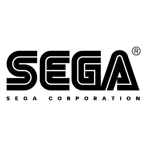 sega logo black and white.